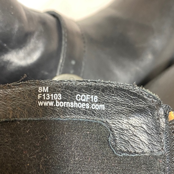 Born Black Leather Ankle Boots with Decorative Buckles - Women-8 - Picture 8 of 13